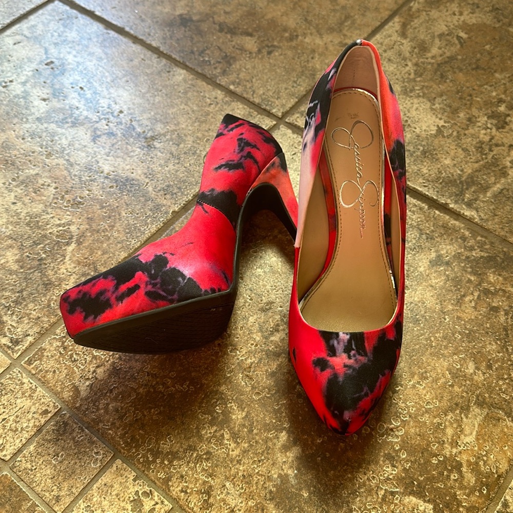 Pink/purple Tie dye pumps size 6